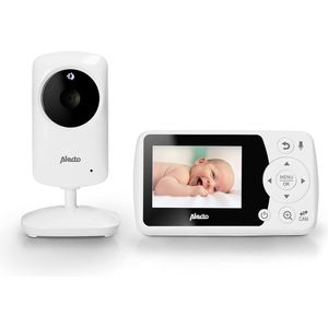 Babyfoon met Camera - Groot kleurenscherm (61CM) - Groot Bereik - Beveiligde Verbinding - Terugspreekfunctie - VOX Functie - Uitbreidbaar - Wit