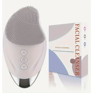 Siliconen Gezichtsreinigingsborstel I Verwarmende Massage I Diepe reiniging I kleur Wit I Facial Cleanser