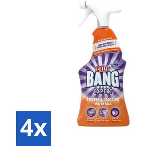 Cillit Bang - Lime & Grime Spray - Verwijdert Vuil en Kalk - 750 ml - Voordeelverpakking - 4 stuks