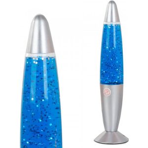 verk. decoratieve lavalamp - nachtlamp - glitter lamp - blauw