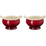 Le Creuset - Heritage - Soepkom - Kersenrood - Set van 2