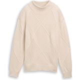 TOM TAILOR - Trui - Crème - Knitwear - Lange Mouw - Losse Pasvorm