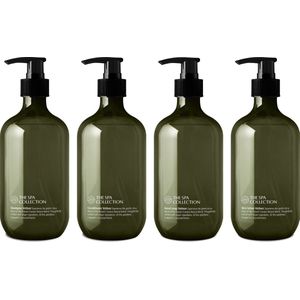 The Spa Collection Vetiver Ecocert Cosmos Natural - Shampoo + Conditioner + Handzeep + Body Lotion - 475 ml - Gerecyclede Fles - Set van 4 stuks