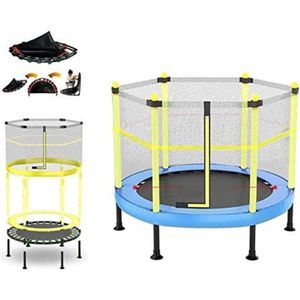 Gratyfied - Mini trampoline opvouwbaar - Mini trampoline volwassenen - Kleine trampoline - Trampoline fitness opvouwbaar - 154cm - Blauw