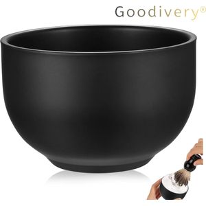 Goodivery ® Scheerkom, roestvrijstalen scheerzeepkommen, scheerpot, metalen scheerzeepschaal voor scheerschuim, mannen, scheermes, nat scheren, cadeaus voor mannen,8 x 6 cm, Zwart