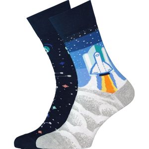 Many Mornings sokken - Space Trip - Unisex - Maat: 43-46