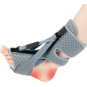 Plantaire fasciitis nachtspalk - 3 verstelbare plantaire fasciitis verlichtingsbeugel - Plantaire fasciitis verlichting vrouwen mannen banden - Dag Nacht - Grijs - 1 stuk