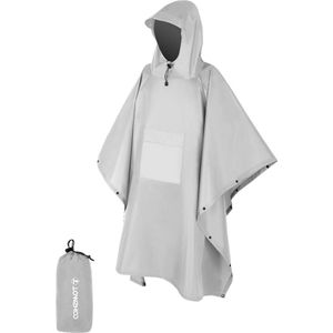 Multifunctionele regenponcho 3-in-1 - waterdichte regenjas en deken voor camping - uniseks met opbergtas - langere rand - kamperen en wandelen