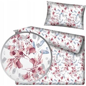 Dekbedovertrek Katoen Pastel Bladmotief 140x200 cm