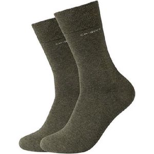 Camano Ca-Soft Sokken unisex 2 PACK 39-42 Olive Naadloos en zonder knellende elastiek