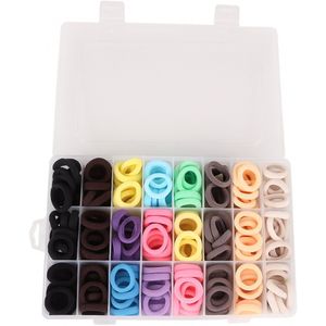 288-delige Haarelastiekjes voor Kinderen - Peuter – Kleurrijke Elastische Haarbanden in Opbergdoos – Baby & Meisjes – Zacht Nylon – Niet-Beschadigend - Gekleurd - Neutrale tinten