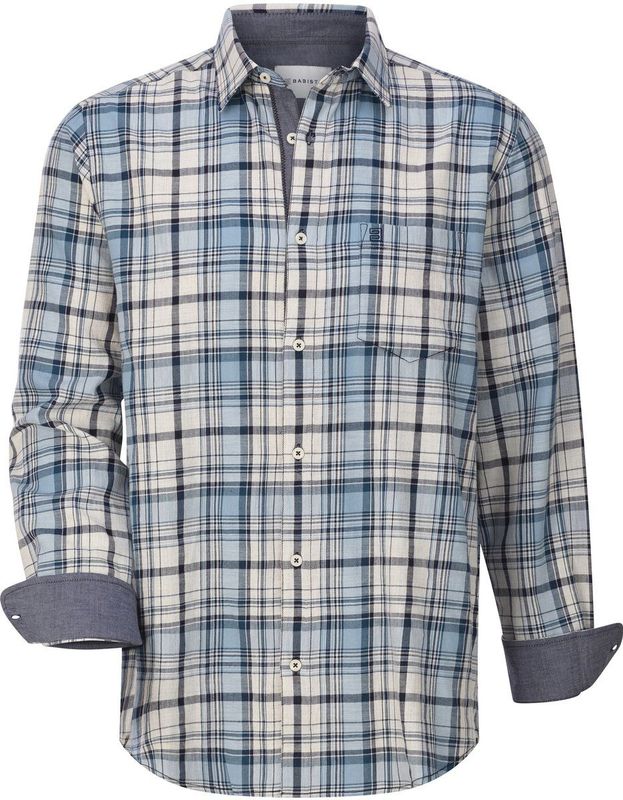 Overhemd - JALOR - Blauw - Geruit