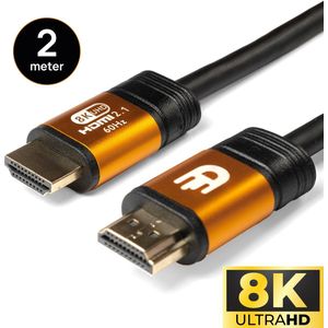 Drivv. Premium HDMI Kabel 2.1 - Ultra HD 8K - 4K 120hz - Xbox Series X & PS5 - 2 meter - Oranje