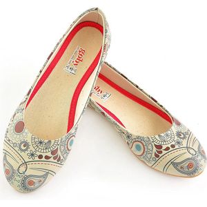 GOBY - Patroon - Ballerinas - Flats - Hoge kwaliteit - Handmade - Meisjesprint - Maat 41