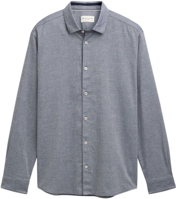 Tom Tailor - Heren hemd - Maat XXL - Mannen - GRIJS - katoen