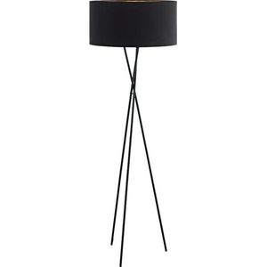 EGLO Fondachelli Vloerlamp - E27 - 151,5 cm - Zwart/Koper