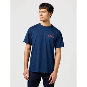 Wrangler - Graphic T-shirt - Blauw - Korte Mouwen
