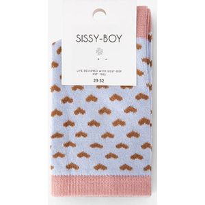 Sissy-Boy - Lichtblauwe sokken met hartjes