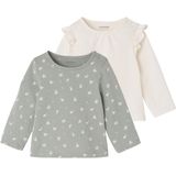 Vertbaudet - Set van 2 T-shirts - Lange Mouwen - Baby Basics