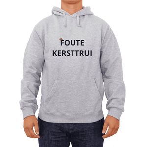 Kersttrui | Foute kersttrui dames | Foute kersttrui heren | Kerst hoodie | Kerstcadeau | Maat S | Grijs | Fotofabriek