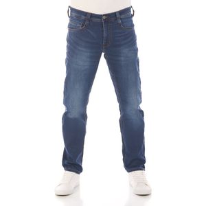 Mustang Heren Jeans Broeken Real X Oregon tapered Fit Blauw Volwassenen Denim Jeansbroek
