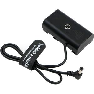 Batterij Factice naar DC Rechthoekige stroomkabel voor Atomos Ninja V - Shinobi - SmallHD - Feelworld Monitor - Sony NP-F550 | F770 | F970