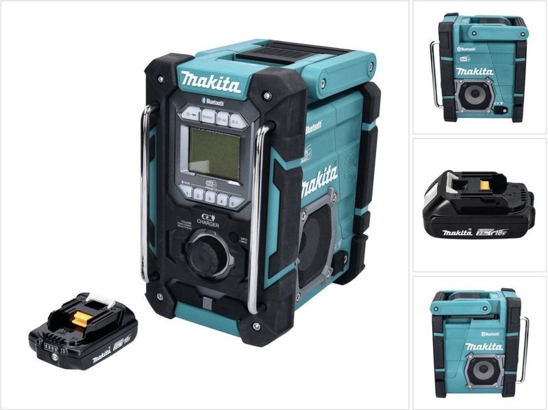 Makita DMR 301 A1 Draadloze bouwplaatsradio 12 V max. - 18 V DAB / DAB+ / Bluetooth + 1x oplaadbare accu 2.0 Ah - zonder oplader