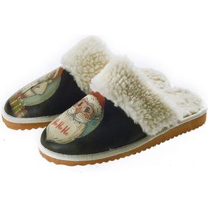 GOBY Kerstman Slippers - Sandalen - Handgemaakt - Premium Kwaliteit - Maat 38