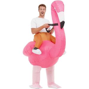 SMIFFY'S - Volwassenkostuum roze flamingo