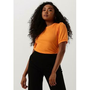 T-shirt - Effen - Jersey - Ronde Hals - Pofmouwen