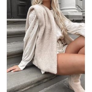 Gilet - Teddy - Beige/Crème