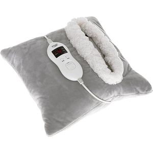 Adler AD 7412 - Warmtekussen - Heating pillow - Verwarmingskussen met 8 standen - Voetenwarmer - Grijs