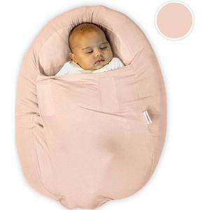 Mimmti Sleepynest relaxhoes voor voedingskussen Beige - voedingskussen hoes - sluitbare relaxhoes voor baby's - inbakerfunctie - voedingshoezen