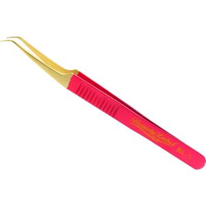 Beauty Label Pincet- Curved Tweezer -BL-5 - Roze/Goud