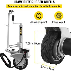 Vevor - Elektrisch Neuswiel - Caravan Mover - Trailer Verplaatser - Elektrische aanhanger - Travelsleeper - Mover - 350w 12v - Power 2270Kg