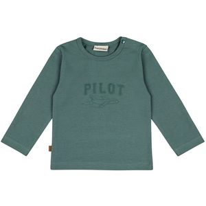 Frogs and Dogs - Pilot Club Baby Shirt Let's Fly | Sea Pine - Katoen - Maat 68