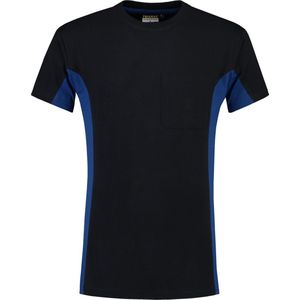 Tricorp 102002 T-Shirt Bicolor Borstzak - Marineblauw/Koningsblauw - 7XL