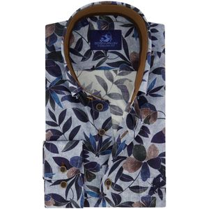 Casual overhemd Eden Valley Regular Fit blauw bloemen