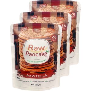 Clean Foods | Raw Pancake | RawTella | Hazelnoot | 3 stuks | 3 x 425 gram