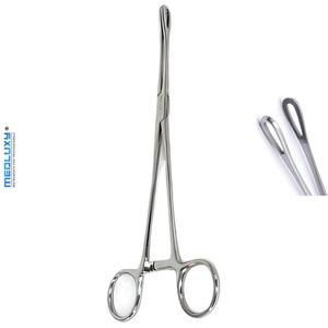 MEDLUXY® - Tampontang Foerster Sponge Forcep - Recht - 25 cm - M-0639 - Professionele kwaliteit (klemschaar, medische klemtang, Sponge Forceps, Verpleegkunde)