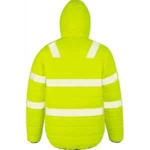 Result - Recycled Ripstop Padded Safety Jacket RT500 - Fluorescent Yellow - Veiligheidsjack