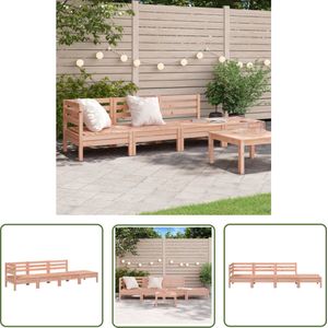 The Living Store Houten Tuinset - 4-zits - Massief Douglashout - Modulair Design Tuinbank - Lounge Set - Tuinset - Hout - Douglashout - Buitenmeubel - Balkonset - Terrassenset