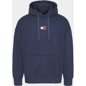 Tommy Jeans Tjm Tommy Badge Hoodie Truien & Vesten Heren - Sweater - Hoodie - Vest- Donkerblauw - Maat M