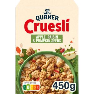 Quaker Cruesli - Ontbijtgranen - Appel & Rozijn - 450 gr