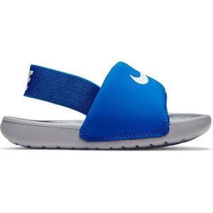 NIKE Kawa TD Slippers - Hyper Cobalt / White / Wolf Grey - Kinderen - EU 19.5