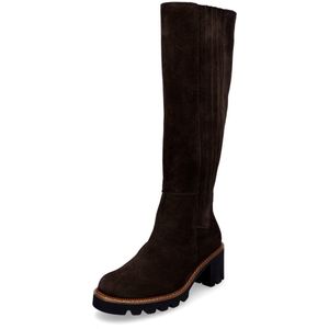 Paul Green - Kuitlaarzen - Chocoladebruin - Leer - Blokhak