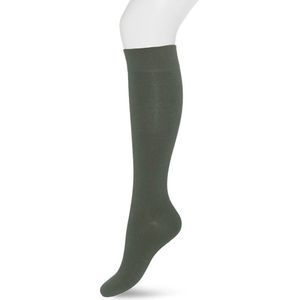 Bonnie Doon Wol/Katoen Kniekousen Olijf Groen Dames maat 39/42 - Buitenkant 70% Fijne Wol - Binnenkant Katoen - Niet irriterend - Heerlijk warm - Kousen - Gladde Naden - Kniesokken - Wollen sokken - Olijfgroen - Leger - Olive - R715011.304