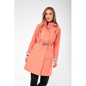 Regenjas dames - Koraal Roze Oranje Regenjas Vrouwen - LongLine - Maat S