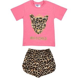 Fun2wear - kinder - meisjes - shortama - Wild Child - Pink - maat 92