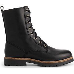 Travelin - Forsol - Veterboots - Zwart - Leer